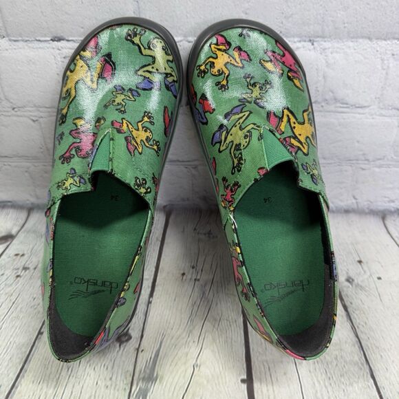 Dansko Clogs Girls Women Size 3.5-4 US 34 EU Frogs Lover Slip On School Shoes - Picture 7 of 11
